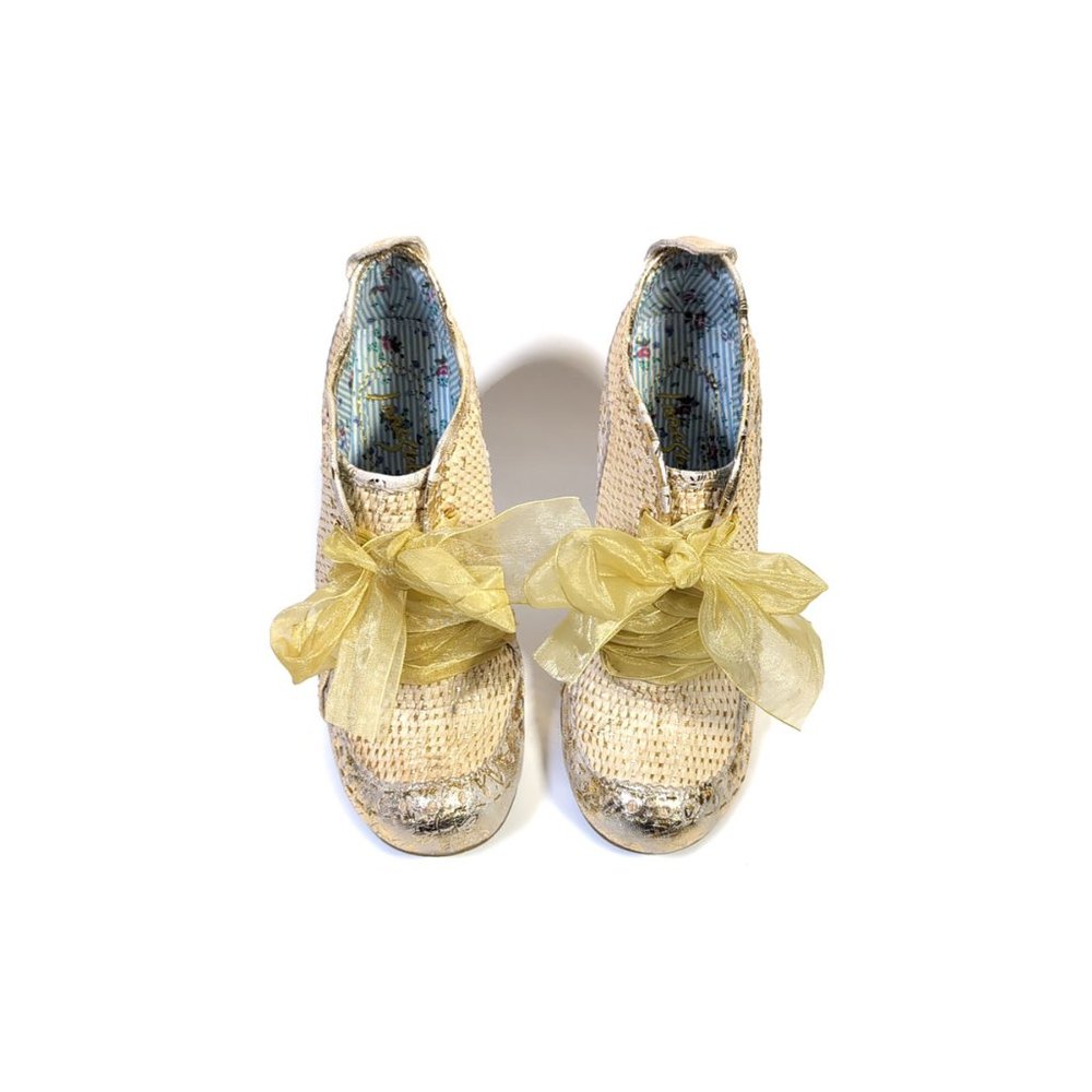 Irregular Choice 41 Abigail's 3rd Party Victorian Straw Oxford Pump Sz 10
